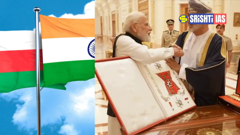 Prime Minister Narendra Modi during the India–Oman CEPA signing and Order of Oman award ceremony in Muscat