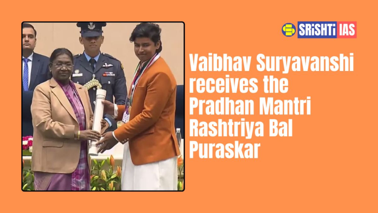 Pradhan Mantri Rashtriya Bal Puraskar conferred on Vaibhav Suryavanshi