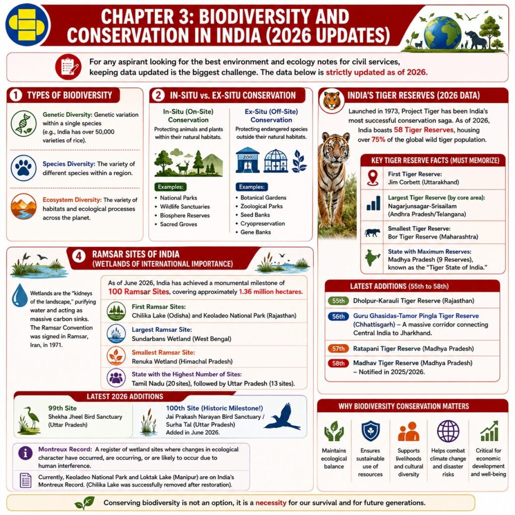 Biodiversity and conservation infographic