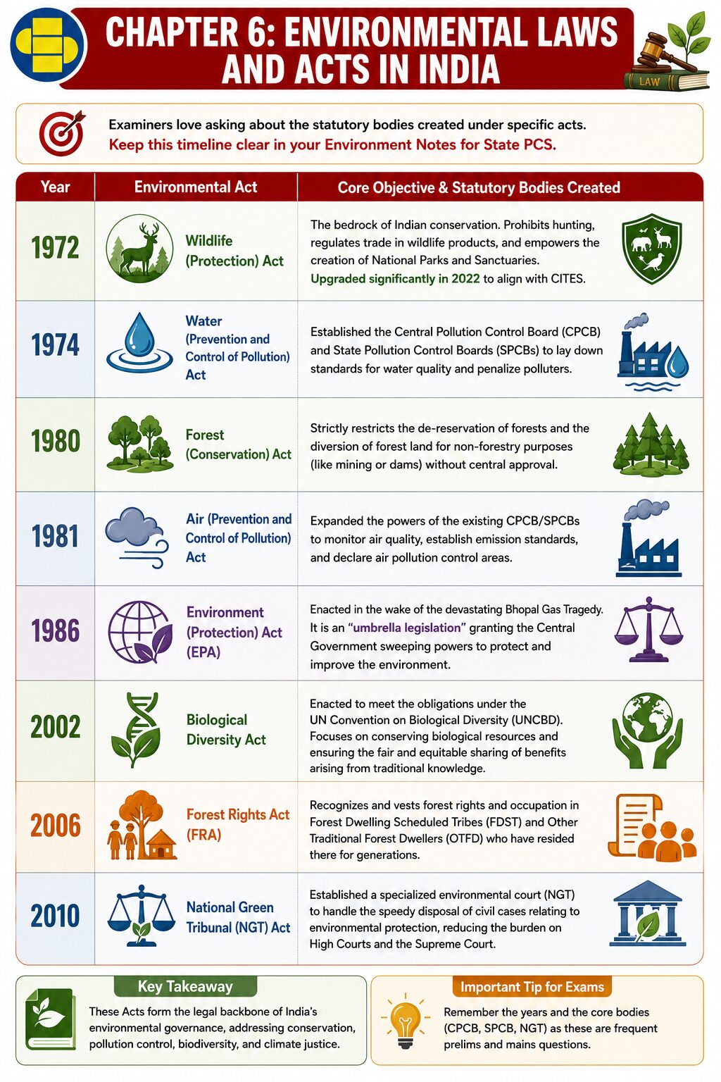 environmental laws and acts in india infographic