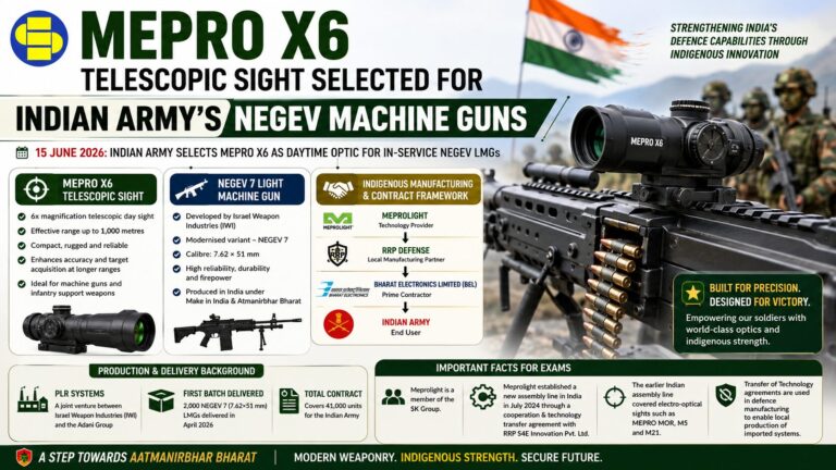 Indian Army selects Mepro X6 optic site