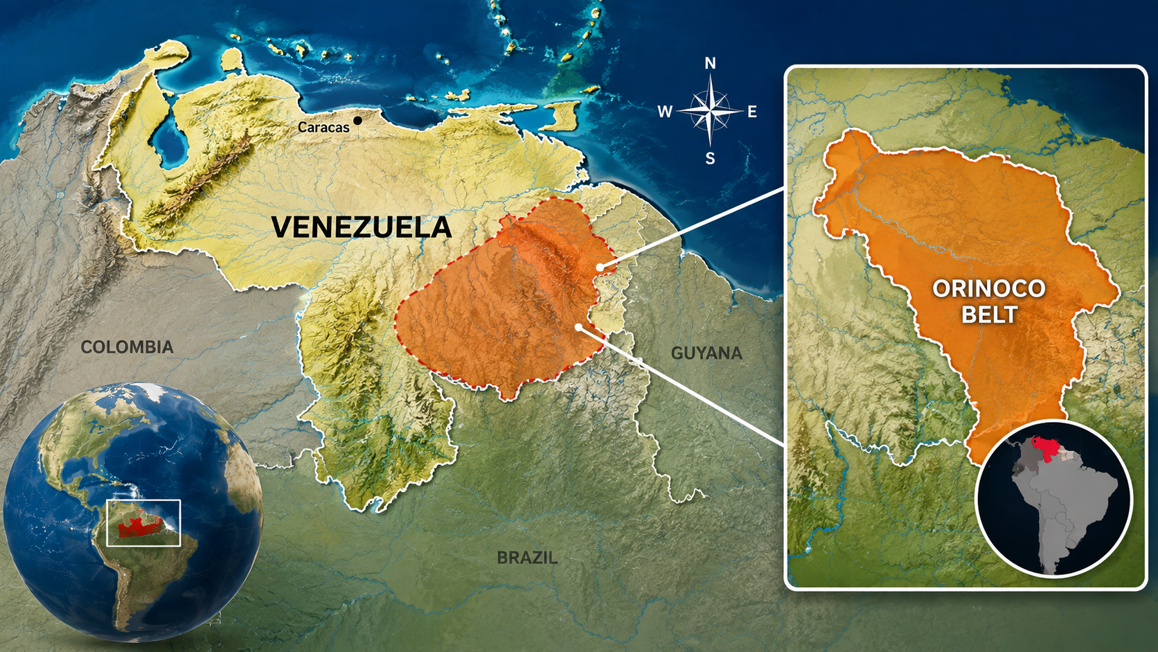 Venezuela’s Orinoco Belt Map
