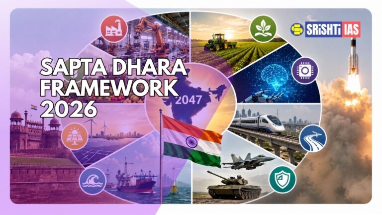 Sapta Dhara Framework 2026: Seven Pillars for Viksit Bharat 2047